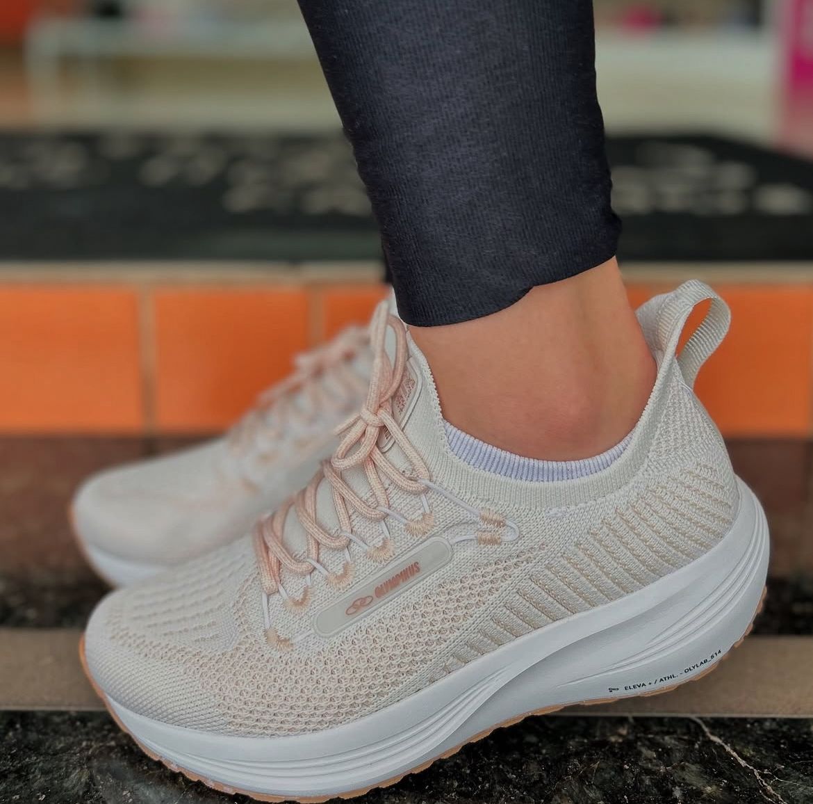 Tênis Olympikus Elevate Knit Rosa Claro