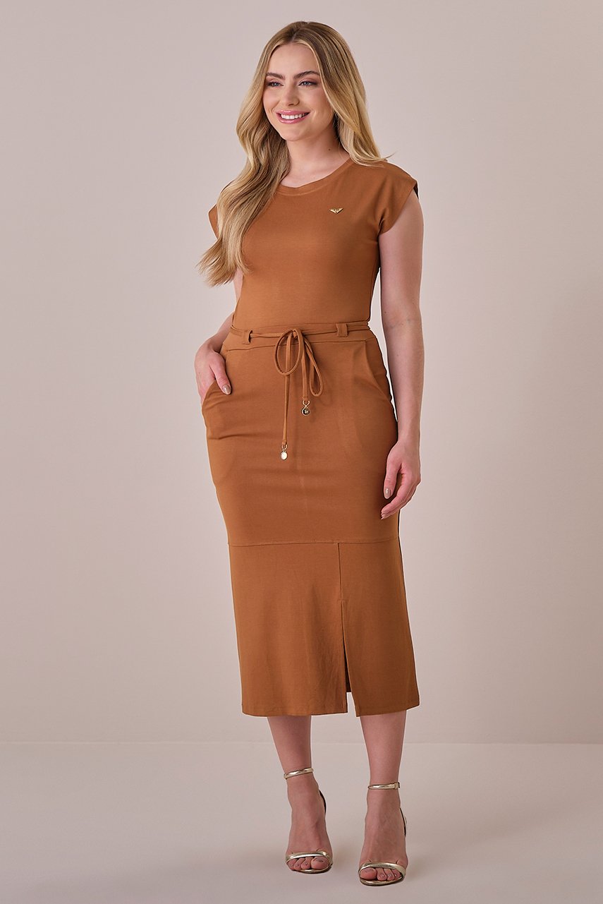 Conjunto Caramelo Midi Malha