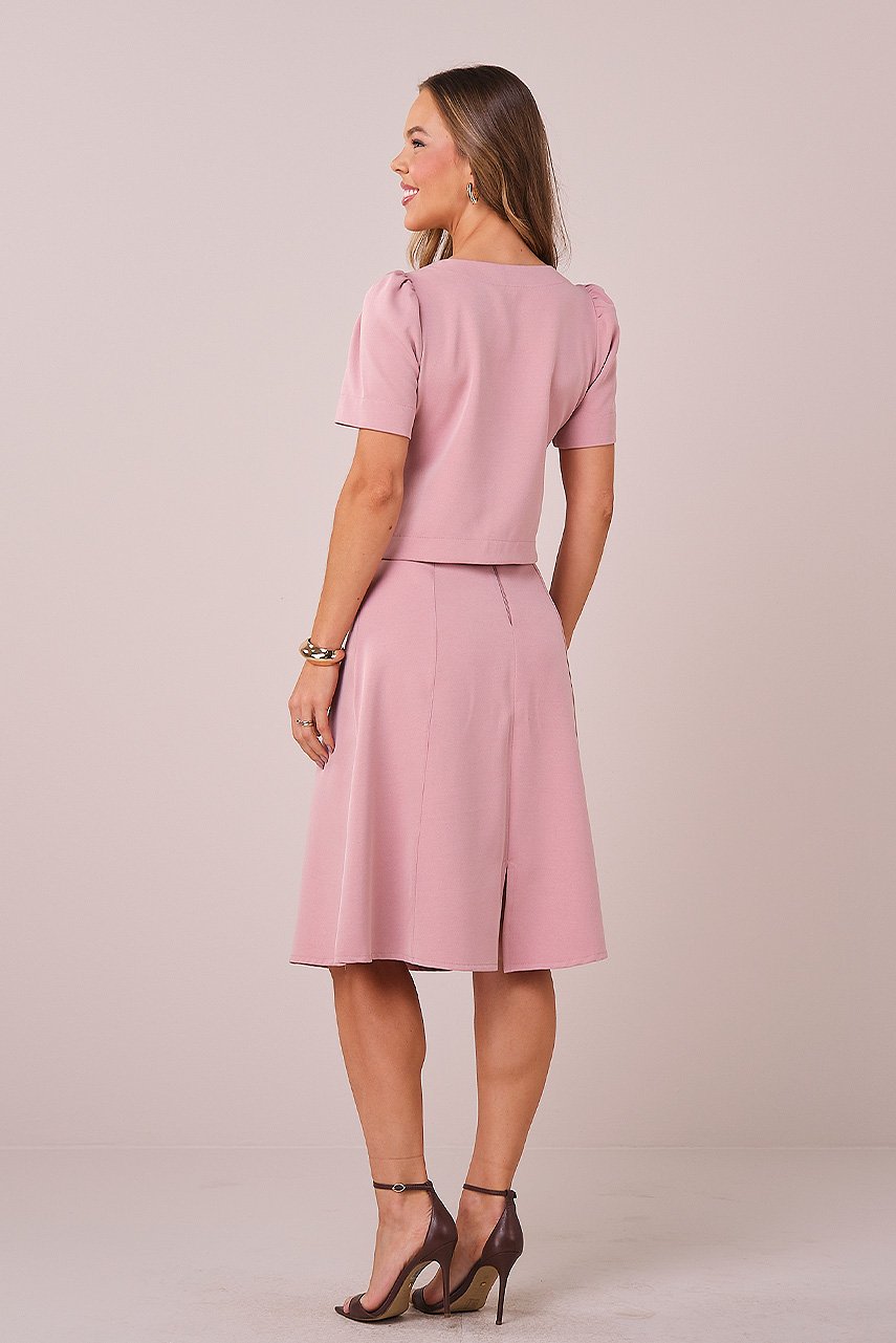 Conjunto Rosa Curto na Alfaiataria
