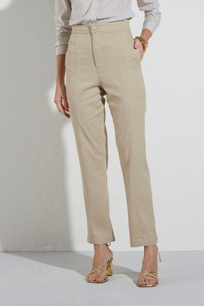 Calça Slim Sarja Cáqui
