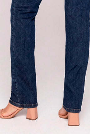 Calça Jeans Reta Com Puídos