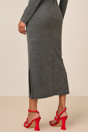 Vestido Tubinho Malha Cotelê Cinza Com Botões Titanium Jeans