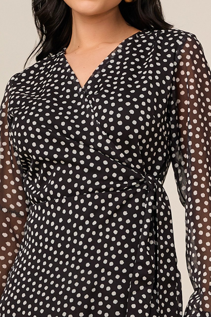 Vestido Longo Chiffon Estampa Exclusiva Com Faixa Titanium Jeans