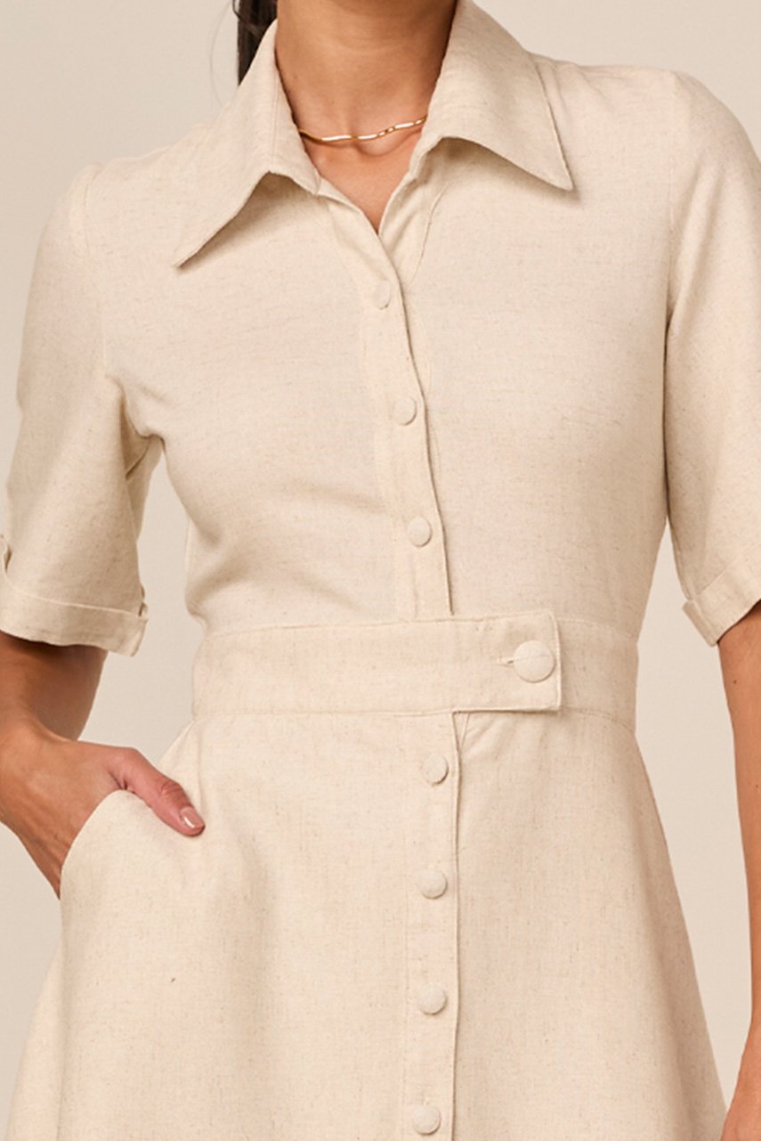 Chemise Viscolinho Natural Com Elastano Titanium Jeans