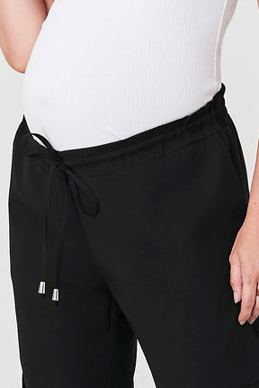 Calça Preto Alfaiataria Comfy Cós Com Cordão