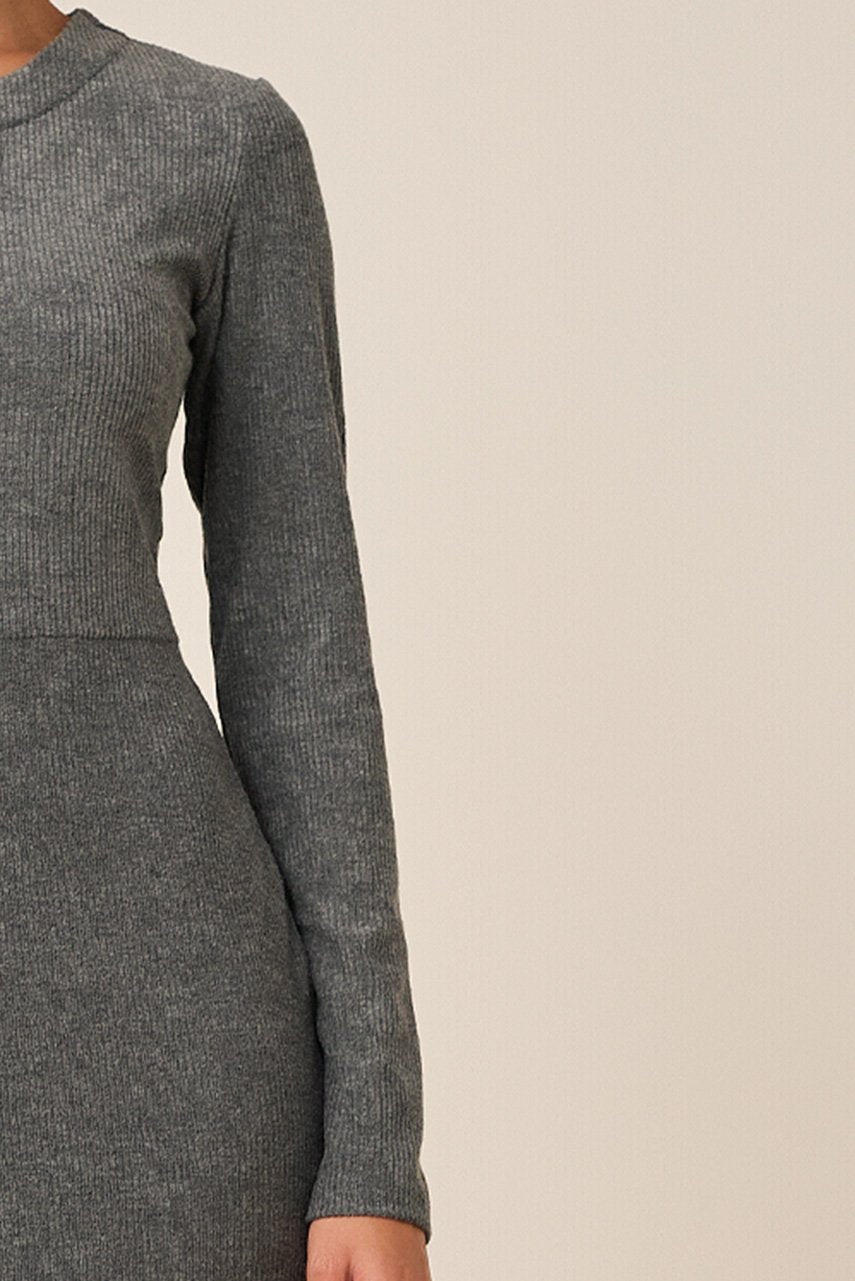 Vestido Tubinho Malha Cotelê Cinza Com Botões Titanium Jeans