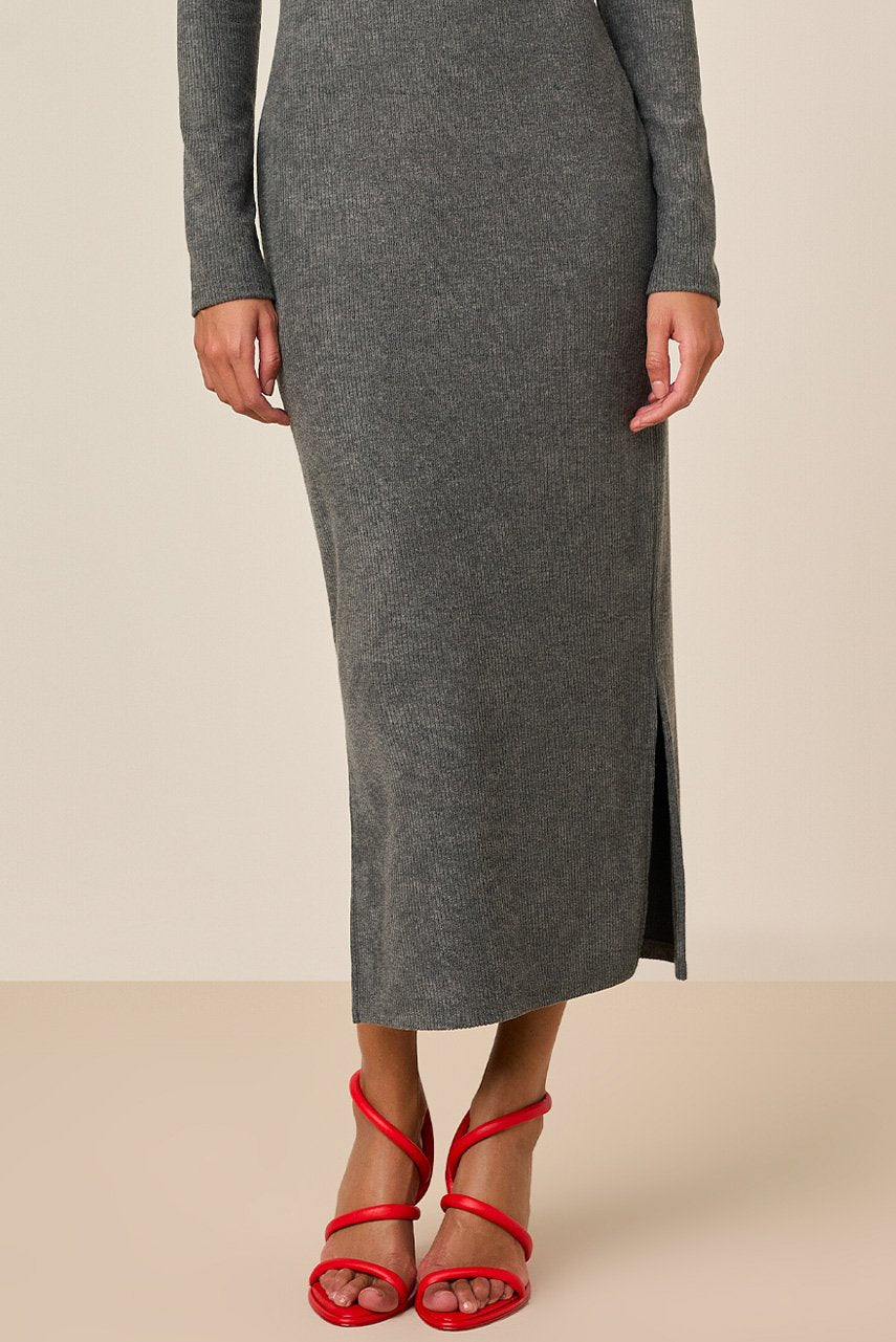 Vestido Tubinho Malha Cotelê Cinza Com Botões Titanium Jeans