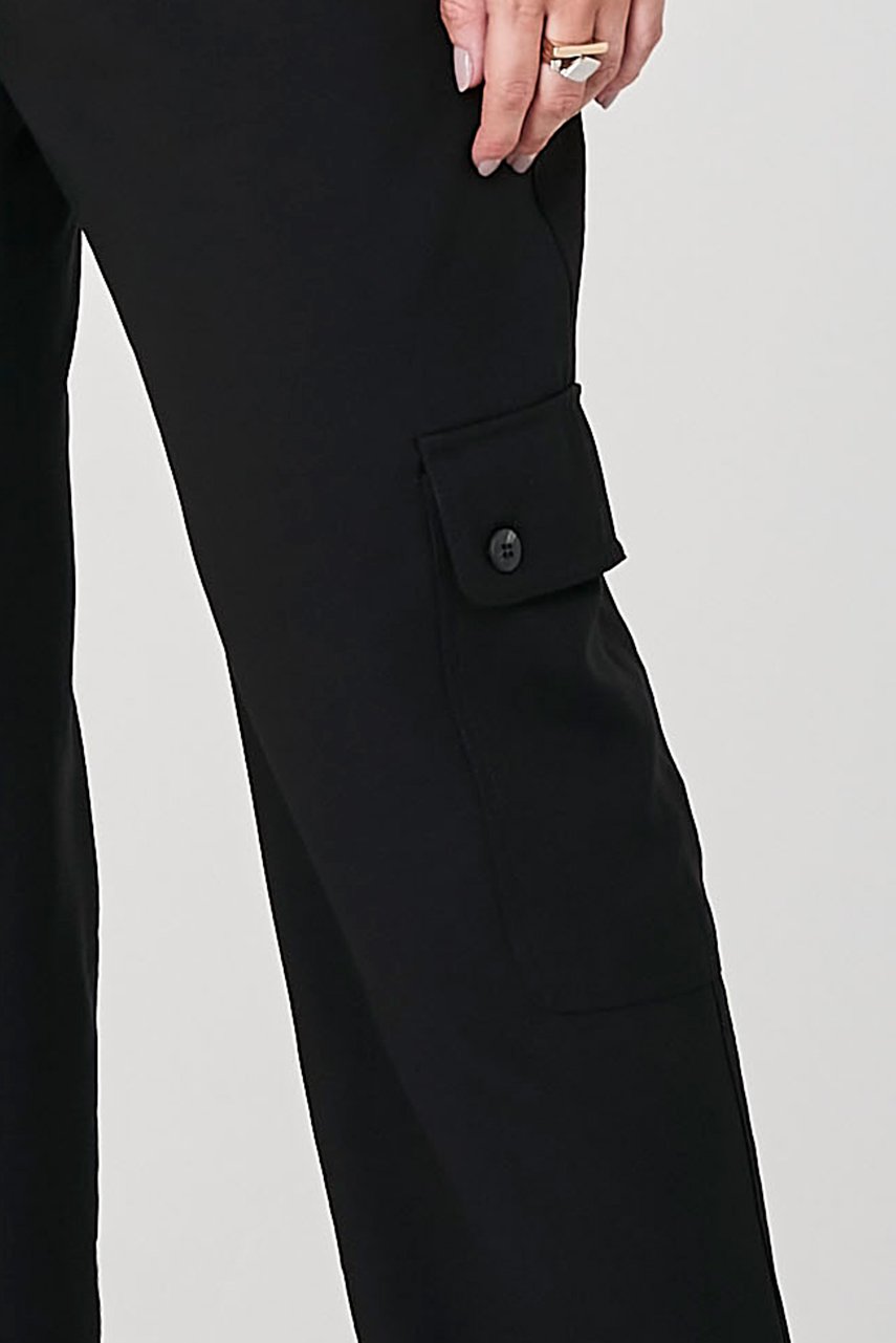 Calça Preto Alfaiataria Comfy Cós Com Cordão