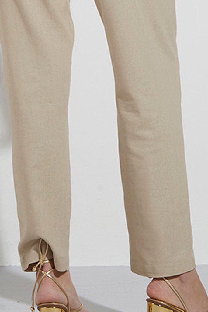 Calça Slim Sarja Cáqui