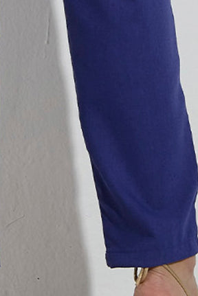 Calça Linho Slim Azul Royal