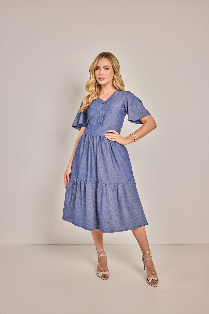 Vestido Godê Jeans - Rosa Jeans