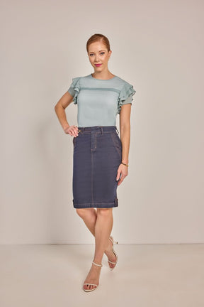 Saia Azul Tradicional Jeans - Rosa Jeans