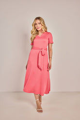 Vestido Malha Semi Evasê Rosa - Rosa Jeans