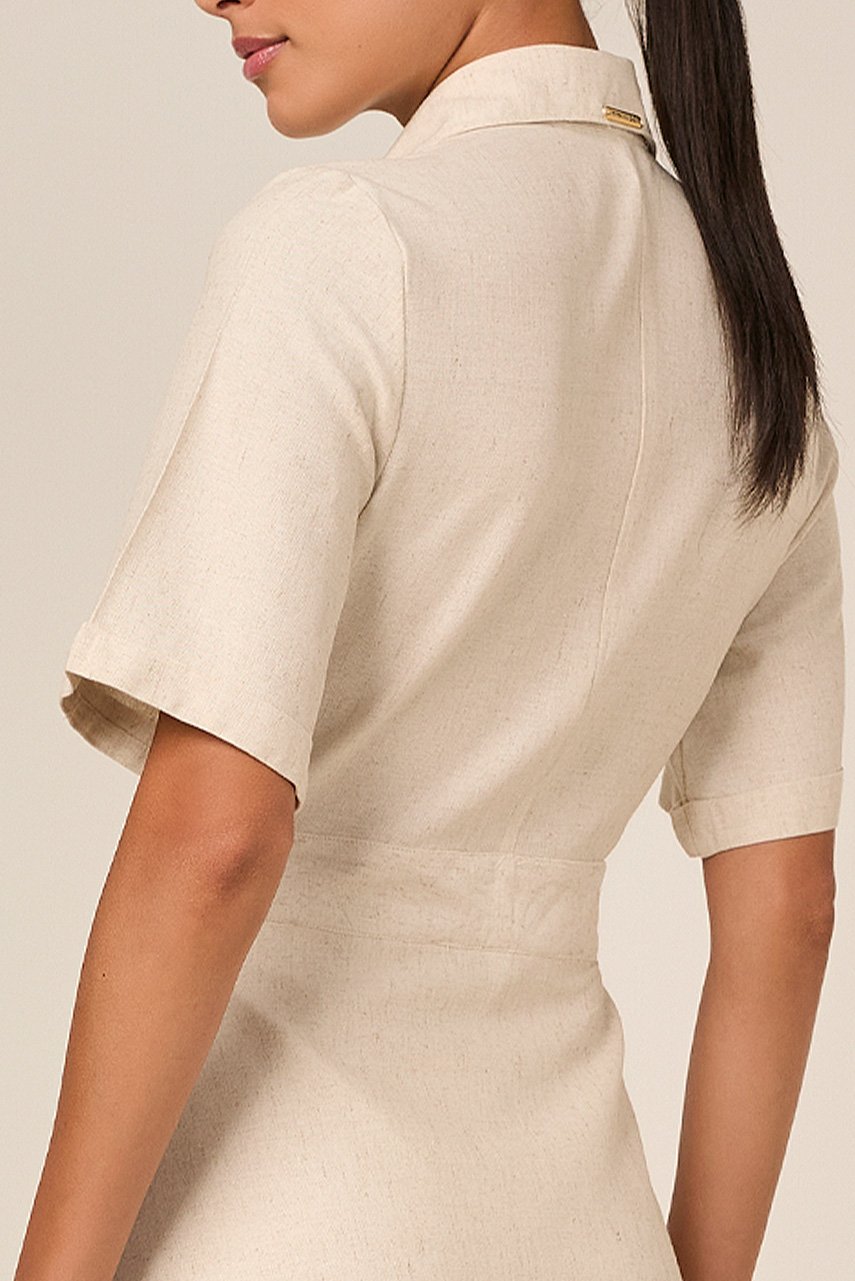 Chemise Viscolinho Natural Com Elastano Titanium Jeans
