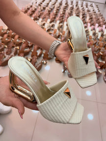 Tamanco Metalizado Feminino