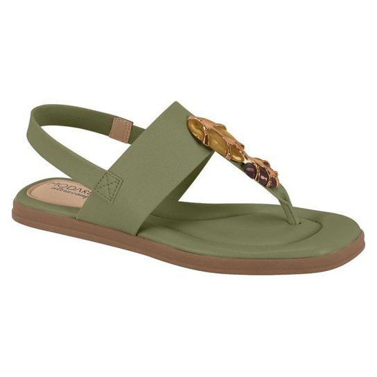 Sandália Feminina Modare Comfort Luxo com Pedrarias - Branco