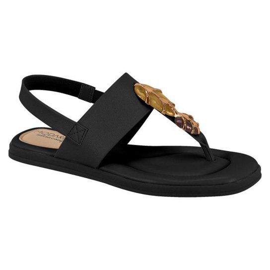 Sandália Feminina Modare Comfort Luxo com Pedrarias - Branco
