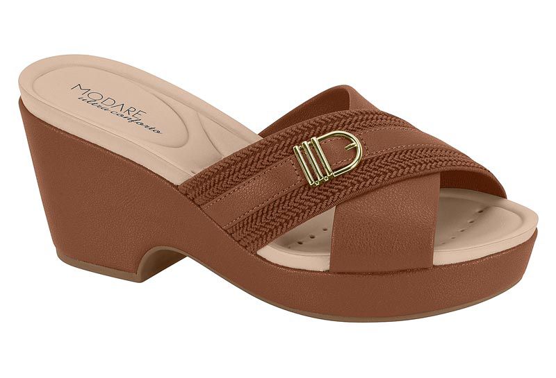 Tamanco Anabela Modare Ultra Conforto - Preto