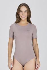 Body Feminino Manga Curta Poliamida New Light Proteção UV