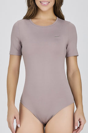 Body Feminino Manga Curta Poliamida New Light Proteção UV