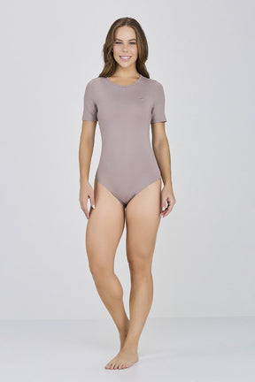 Body Feminino Manga Curta Poliamida New Light Proteção UV