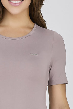 Body Feminino Manga Curta Poliamida New Light Proteção UV