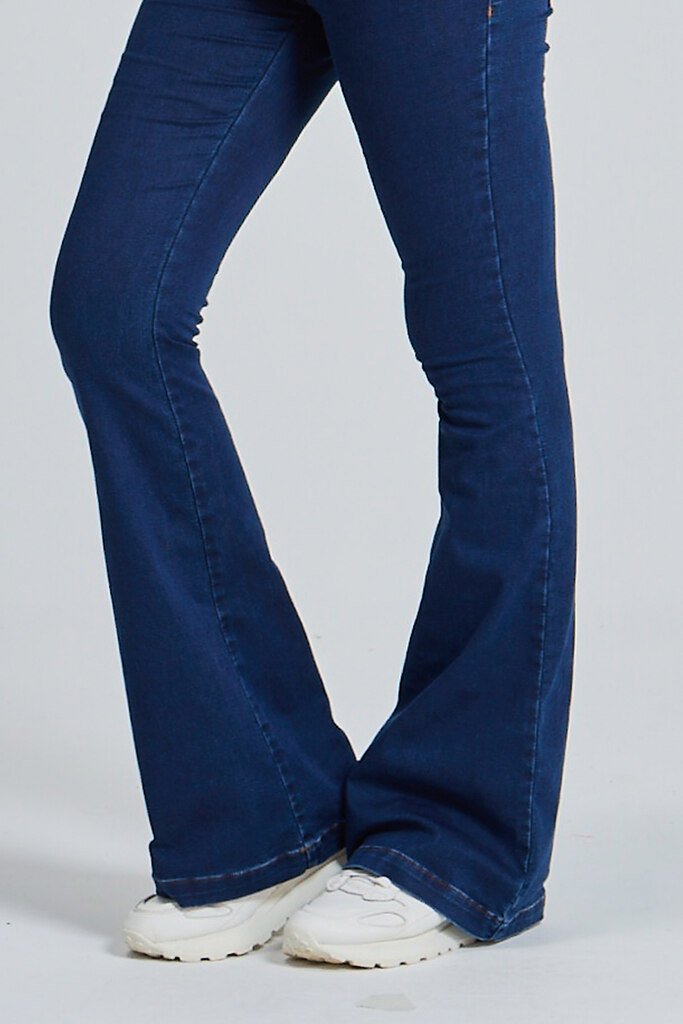 Calça Jeans Flare Cós Com Elástico