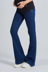 Calça Jeans Flare Cós Com Elástico