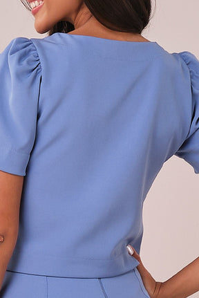 Conjunto Azul Curto na Alfaiataria Godê