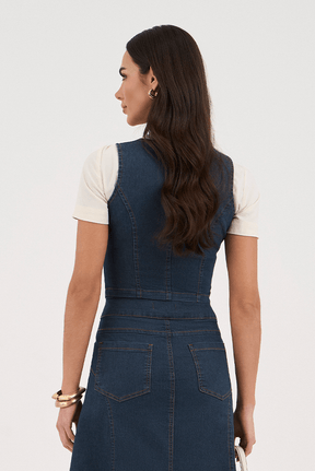 Conjunto Azul Jeans Midi