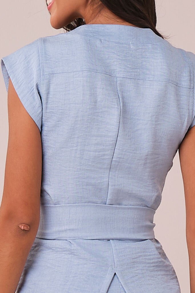 Conjunto Azul Maxi Midi na Alfaiataria Estruturado