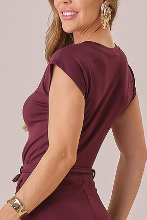 Conjunto Bordô Midi Malha