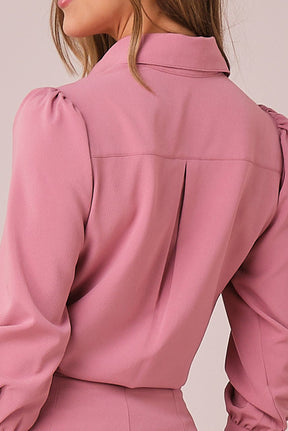 Conjunto Rosa Maxi Midi no Crepe Fluido