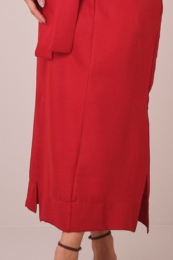 Conjunto Vermelho Maxi Midi na Alfaiataria Estruturado