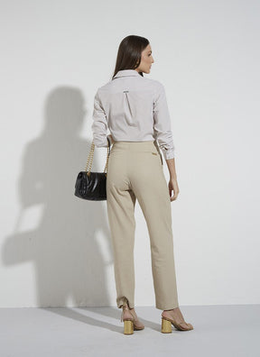 Calça Slim Sarja Cáqui