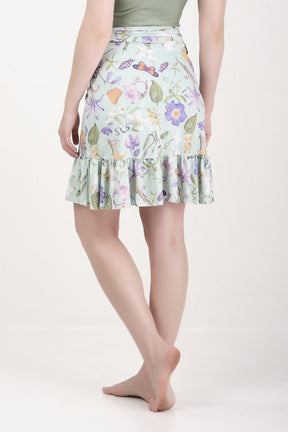 Short Saia Transpassado Moda Praia Estampa Exclusiva