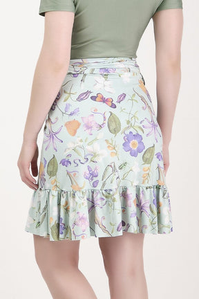 Short Saia Transpassado Moda Praia Estampa Exclusiva