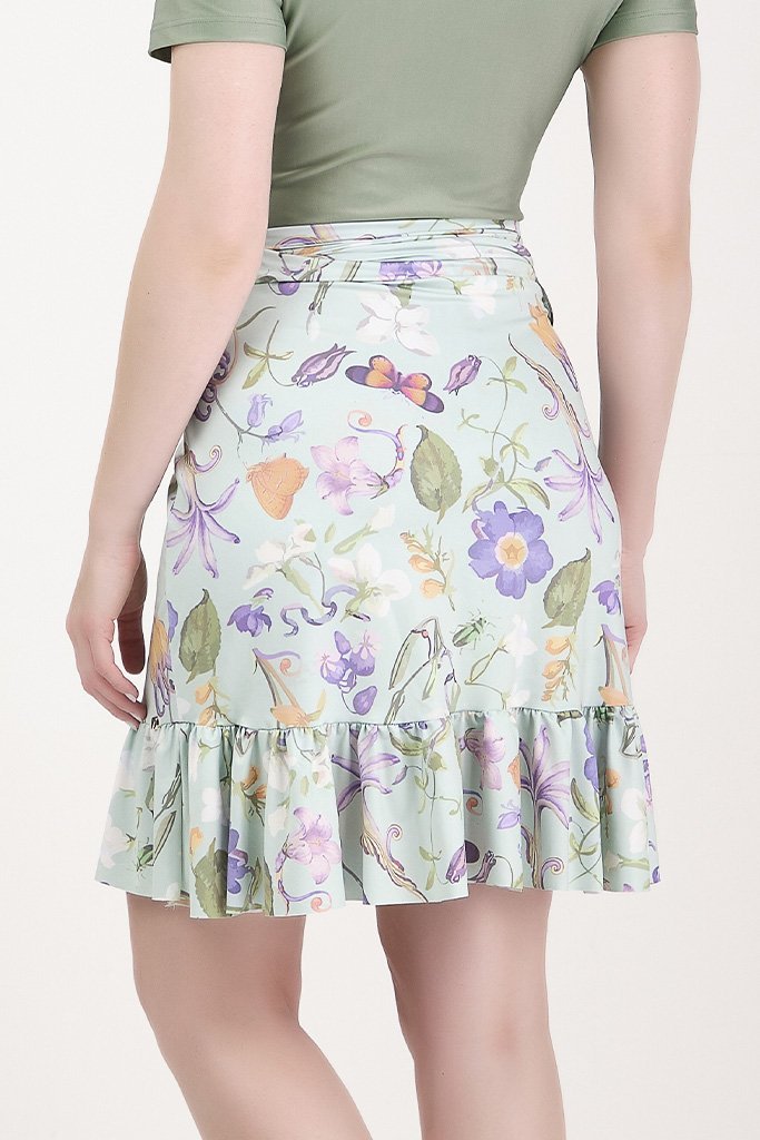 Short Saia Transpassado Moda Praia Estampa Exclusiva