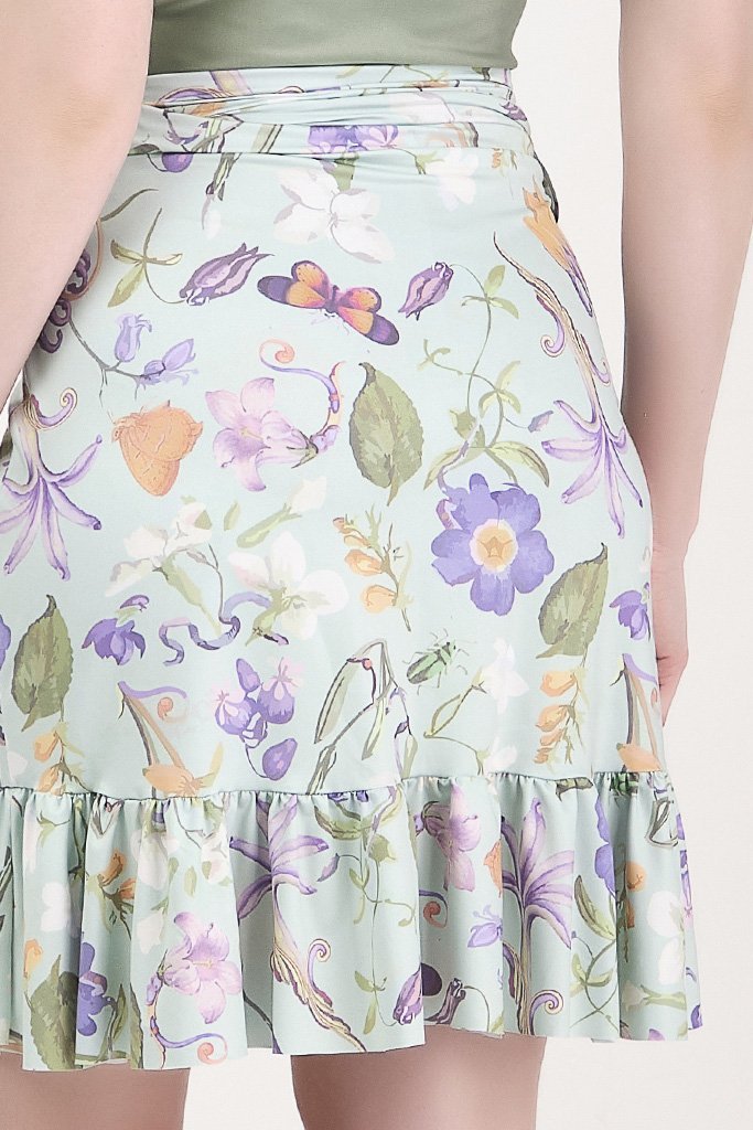 Short Saia Transpassado Moda Praia Estampa Exclusiva