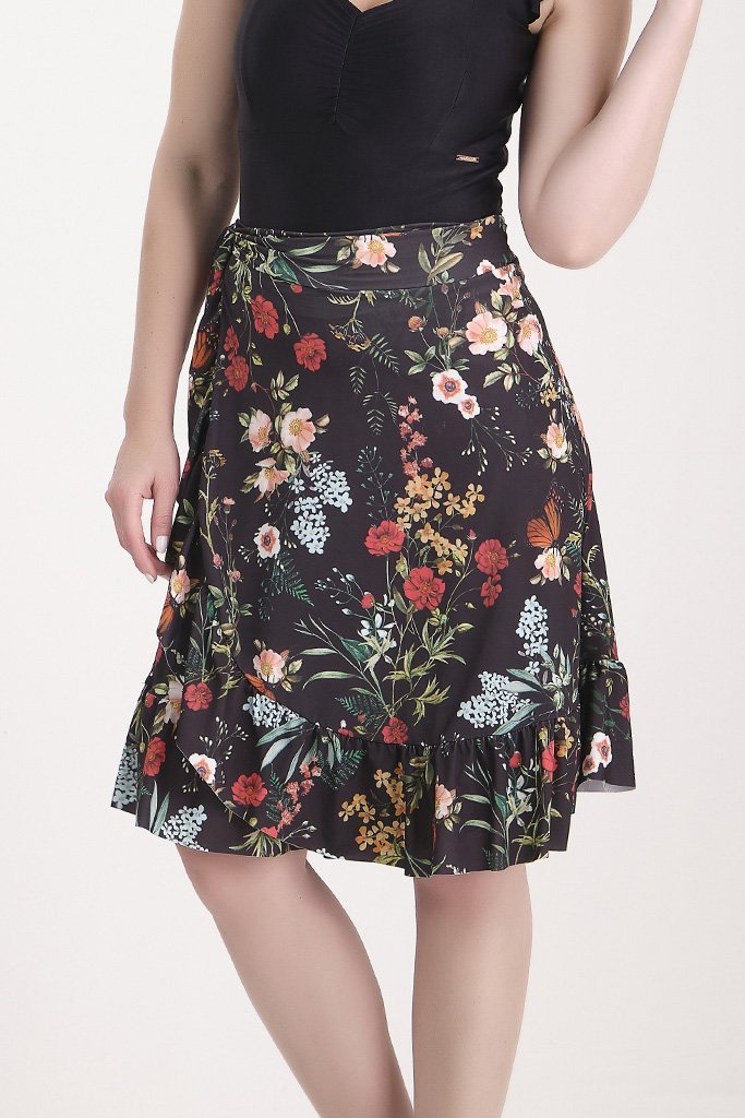 Short Saia Moda Praia Estampa Exclusiva Proteção UV