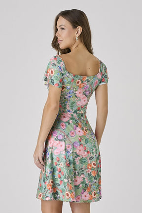 Vestido Verde Com Short Moda Praia Modesta Estampa Exclusiva