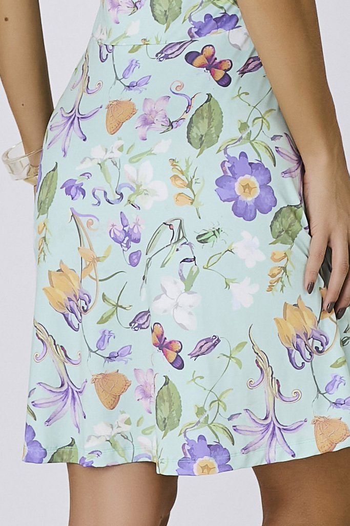 Vestido Verde Moda Praia Com Short Estampa Exclusiva