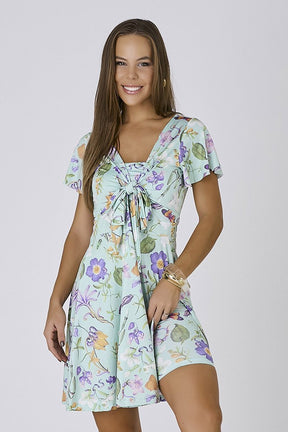 Vestido Verde Moda Praia Com Short Estampa Exclusiva